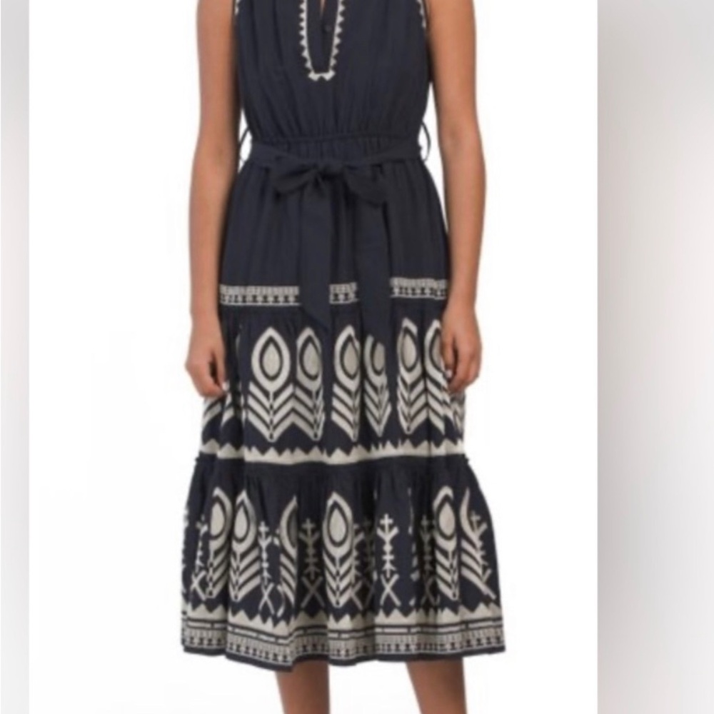 ELIE TAHARI Tiered Midi Dress no belt. Brand new size 2 black.